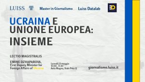 Lectio Magistralis Emine Dzhaparova, "Ucraina e Unione Europea: insieme"